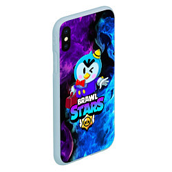 Чехол iPhone XS Max матовый BRAWL STARS MRP, цвет: 3D-голубой — фото 2