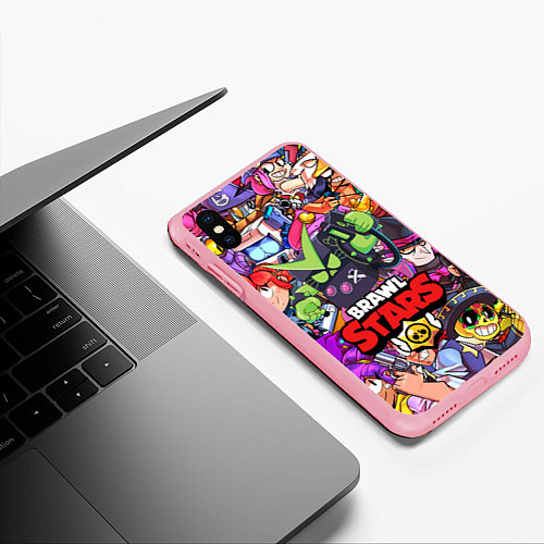 Чехол iPhone XS Max матовый BRAWL STARS VIRUS 8-BIT / 3D-Баблгам – фото 3