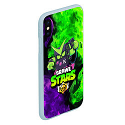 Чехол iPhone XS Max матовый BRAWL STARS VIRUS 8-BIT, цвет: 3D-голубой — фото 2