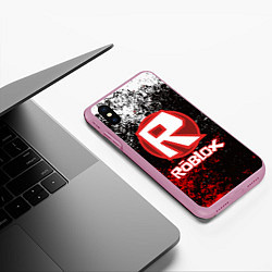 Чехол iPhone XS Max матовый ROBLOX, цвет: 3D-розовый — фото 2