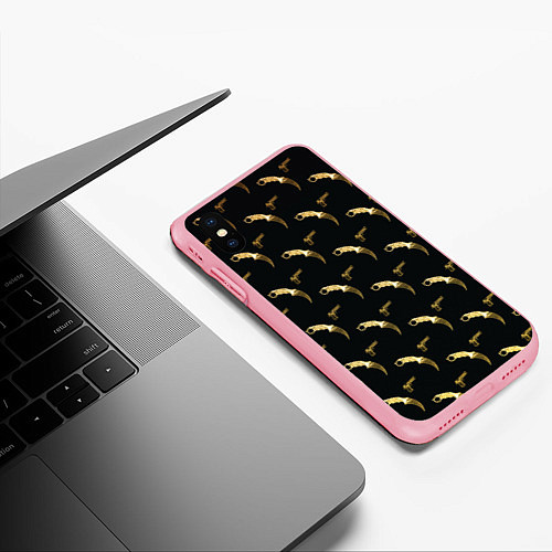 Чехол iPhone XS Max матовый Karambit и Desert eagle / 3D-Баблгам – фото 3