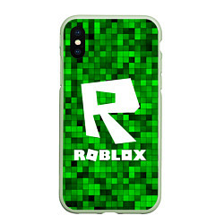 Чехол iPhone XS Max матовый Roblox, цвет: 3D-салатовый