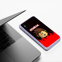 Чехол iPhone XS Max матовый ROBLOX, цвет: 3D-светло-сиреневый — фото 2