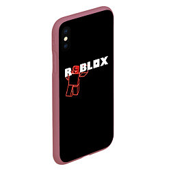 Чехол iPhone XS Max матовый Роблокс Roblox, цвет: 3D-малиновый — фото 2
