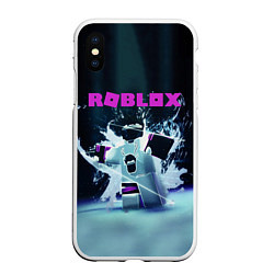 Чехол iPhone XS Max матовый ROBLOX, цвет: 3D-белый