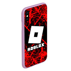 Чехол iPhone XS Max матовый Roblox, цвет: 3D-сиреневый — фото 2