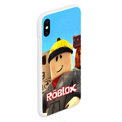 Чехол iPhone XS Max матовый ROBLOX, цвет: 3D-белый — фото 2