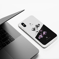 Чехол iPhone XS Max матовый YinYang, цвет: 3D-белый — фото 2