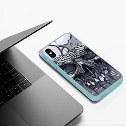 Чехол iPhone XS Max матовый Judas Priest, цвет: 3D-мятный — фото 2