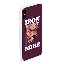 Чехол iPhone XS Max матовый Mike Tyson, цвет: 3D-белый — фото 2