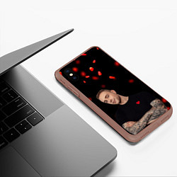 Чехол iPhone XS Max матовый Егор Крид, цвет: 3D-коричневый — фото 2