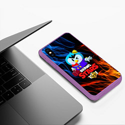 Чехол iPhone XS Max матовый BRAWL STARS MRP, цвет: 3D-фиолетовый — фото 2