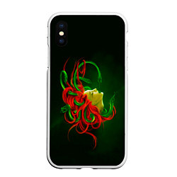 Чехол iPhone XS Max матовый Медуза Горгона, цвет: 3D-белый