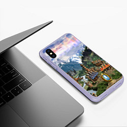 Чехол iPhone XS Max матовый HEROES, цвет: 3D-светло-сиреневый — фото 2
