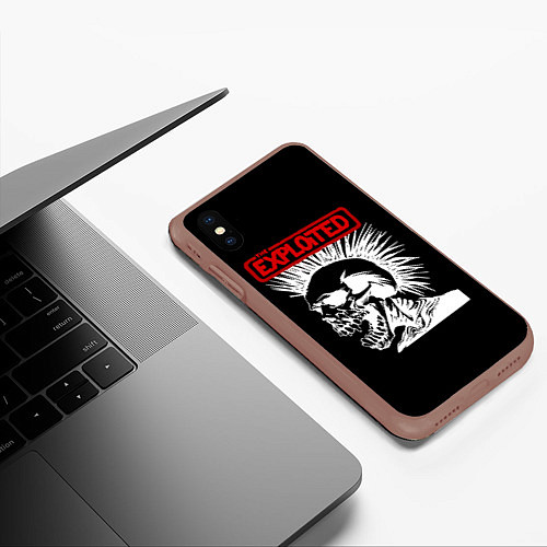 Чехол iPhone XS Max матовый The Exploited / 3D-Коричневый – фото 3