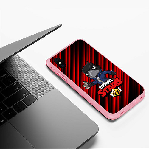 Чехол iPhone XS Max матовый Brawl Stars CROW / 3D-Баблгам – фото 3