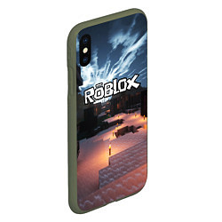 Чехол iPhone XS Max матовый ROBLOX, цвет: 3D-темно-зеленый — фото 2