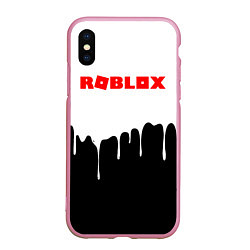 Чехол iPhone XS Max матовый ROBLOX, цвет: 3D-розовый