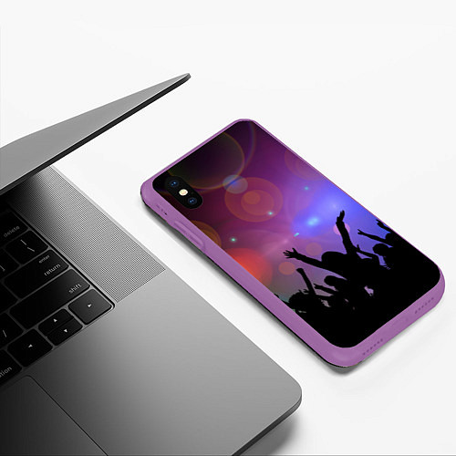 Чехол iPhone XS Max матовый Пати / 3D-Фиолетовый – фото 3