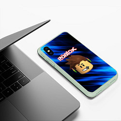 Чехол iPhone XS Max матовый ROBLOX, цвет: 3D-салатовый — фото 2