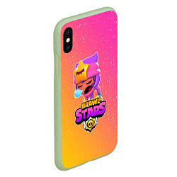 Чехол iPhone XS Max матовый BRAWL STARS SANDY, цвет: 3D-салатовый — фото 2