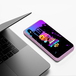 Чехол iPhone XS Max матовый BRAWL STARS SANDY, цвет: 3D-сиреневый — фото 2