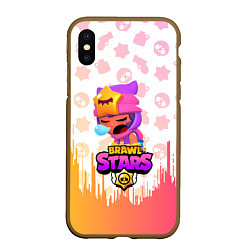 Чехол iPhone XS Max матовый BRAWL STARS SANDY