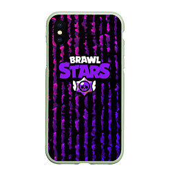 Чехол iPhone XS Max матовый Brawl Stars Jagged, цвет: 3D-салатовый