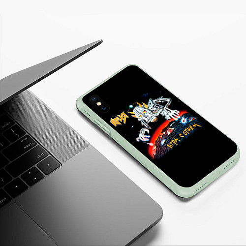 Чехол iPhone XS Max матовый Ария / 3D-Салатовый – фото 3
