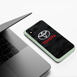 Чехол iPhone XS Max матовый TOYOTA, цвет: 3D-салатовый — фото 2