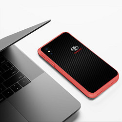 Чехол iPhone XS Max матовый TOYOTA, цвет: 3D-красный — фото 2