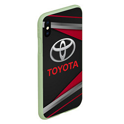 Чехол iPhone XS Max матовый TOYOTA, цвет: 3D-салатовый — фото 2