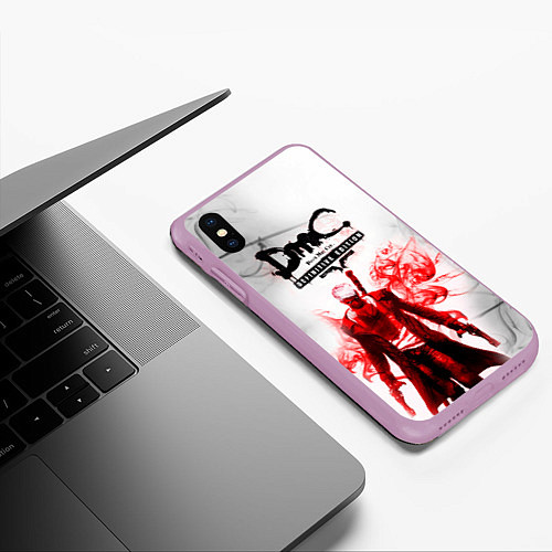 Чехол iPhone XS Max матовый Devil may cry / 3D-Сиреневый – фото 3