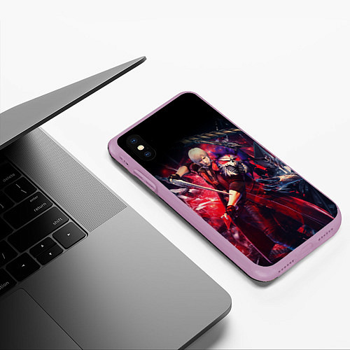 Чехол iPhone XS Max матовый DEVIL MAY CRY DMC / 3D-Сиреневый – фото 3