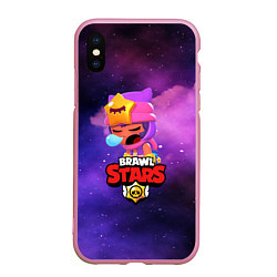 Чехол iPhone XS Max матовый BRAWL STARS SANDY, цвет: 3D-розовый