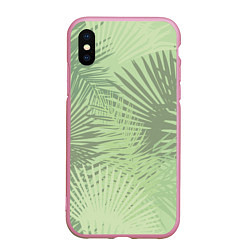 Чехол iPhone XS Max матовый В джунгли, цвет: 3D-розовый