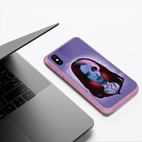 Чехол iPhone XS Max матовый БИЛЛИ АЙЛИШ / 3D-Розовый – фото 3