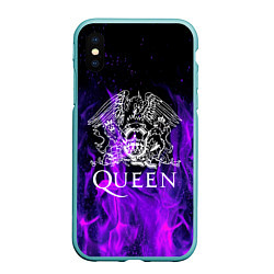 Чехол iPhone XS Max матовый QUEEN, цвет: 3D-мятный