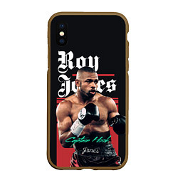 Чехол iPhone XS Max матовый Roy Jones, цвет: 3D-коричневый