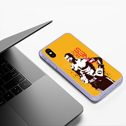 Чехол iPhone XS Max матовый Roy Jones, цвет: 3D-светло-сиреневый — фото 2