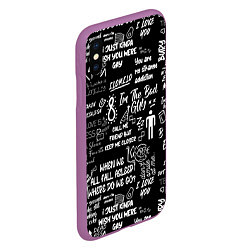 Чехол iPhone XS Max матовый BILLIE EILISH BLACK, цвет: 3D-фиолетовый — фото 2