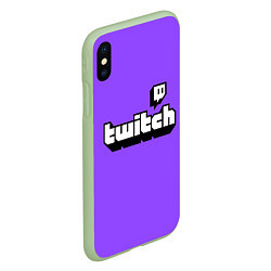 Чехол iPhone XS Max матовый Twitch, цвет: 3D-салатовый — фото 2