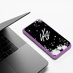 Чехол iPhone XS Max матовый Stray Kids, цвет: 3D-фиолетовый — фото 2