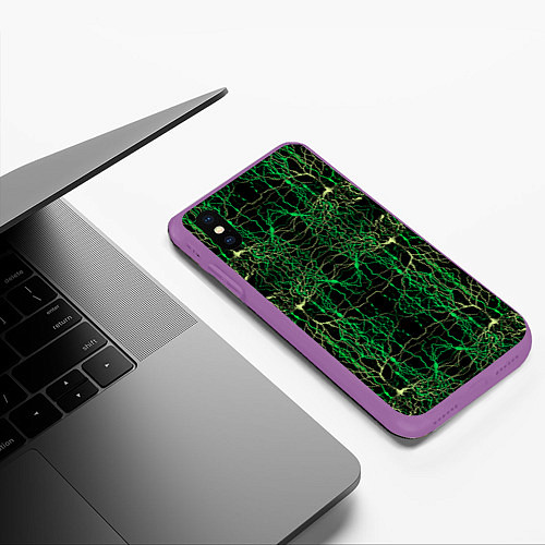 Чехол iPhone XS Max матовый Древо / 3D-Фиолетовый – фото 3