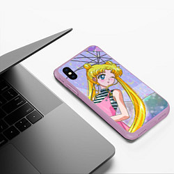 Чехол iPhone XS Max матовый Sailor Moon, цвет: 3D-сиреневый — фото 2