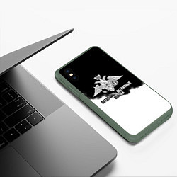 Чехол iPhone XS Max матовый Воздушно - десантные войска, цвет: 3D-темно-зеленый — фото 2