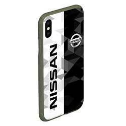 Чехол iPhone XS Max матовый NISSAN, цвет: 3D-темно-зеленый — фото 2