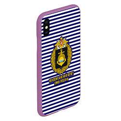 Чехол iPhone XS Max матовый Тихоокеанский флот ВМФ России, цвет: 3D-фиолетовый — фото 2
