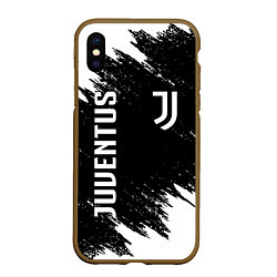 Чехол iPhone XS Max матовый JUVENTUS, цвет: 3D-коричневый