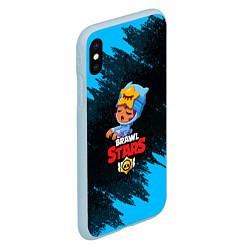 Чехол iPhone XS Max матовый BRAWL STARS SANDY, цвет: 3D-голубой — фото 2